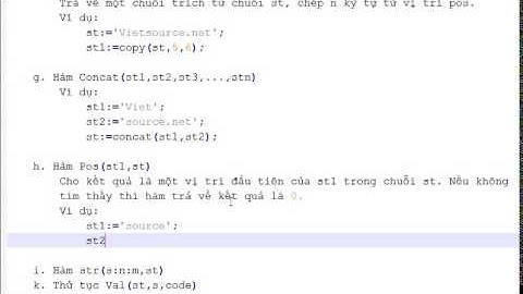 Lập trình Pascal  Bài 6  Chuỗi ký tự   Part 2