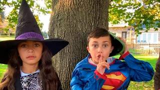Funny Halloween Adventures with Heidi &amp; Zidane 👻 | Kids Pretend Play &amp; Compilation