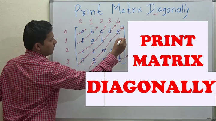 Print Matrix Diagonally (Diagonal order)