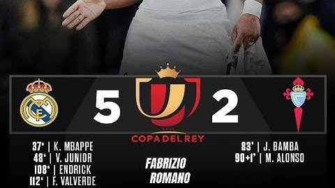 أهداف مباراة ريال مدريد 5 - 2 سيلتا فيغو كأس ملك إسبانيا