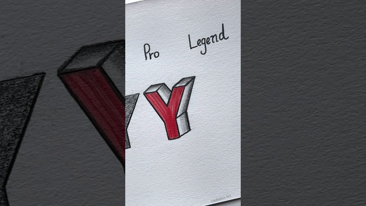 how to draw letter 'Y’ #shorts #craft #art #drawing #crafts #satisfying
