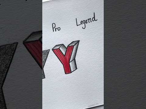 how to draw letter 'Y’ #shorts #craft #art #drawing #crafts #satisfying
