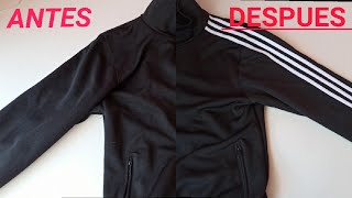 Como poner cinta tipo Adidas a casaca, con embudo de recubre | arreglo de ropa