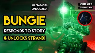 Destiny 2 - BUNGIE RESPONDS TO STORY AND UNLOCKS STRAND! Lightfall News and Twab
