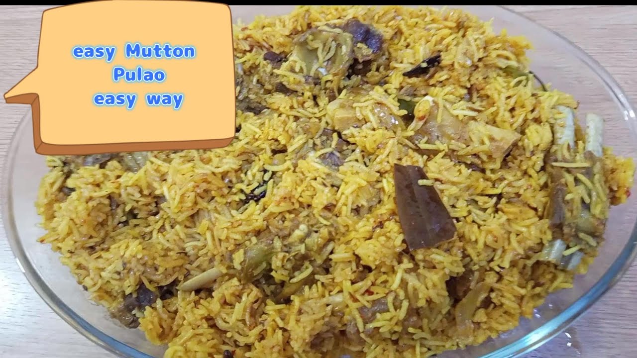 Easy Mutton Pulao Recipe. Half kg Mutton Pulao Recipe. - YouTube