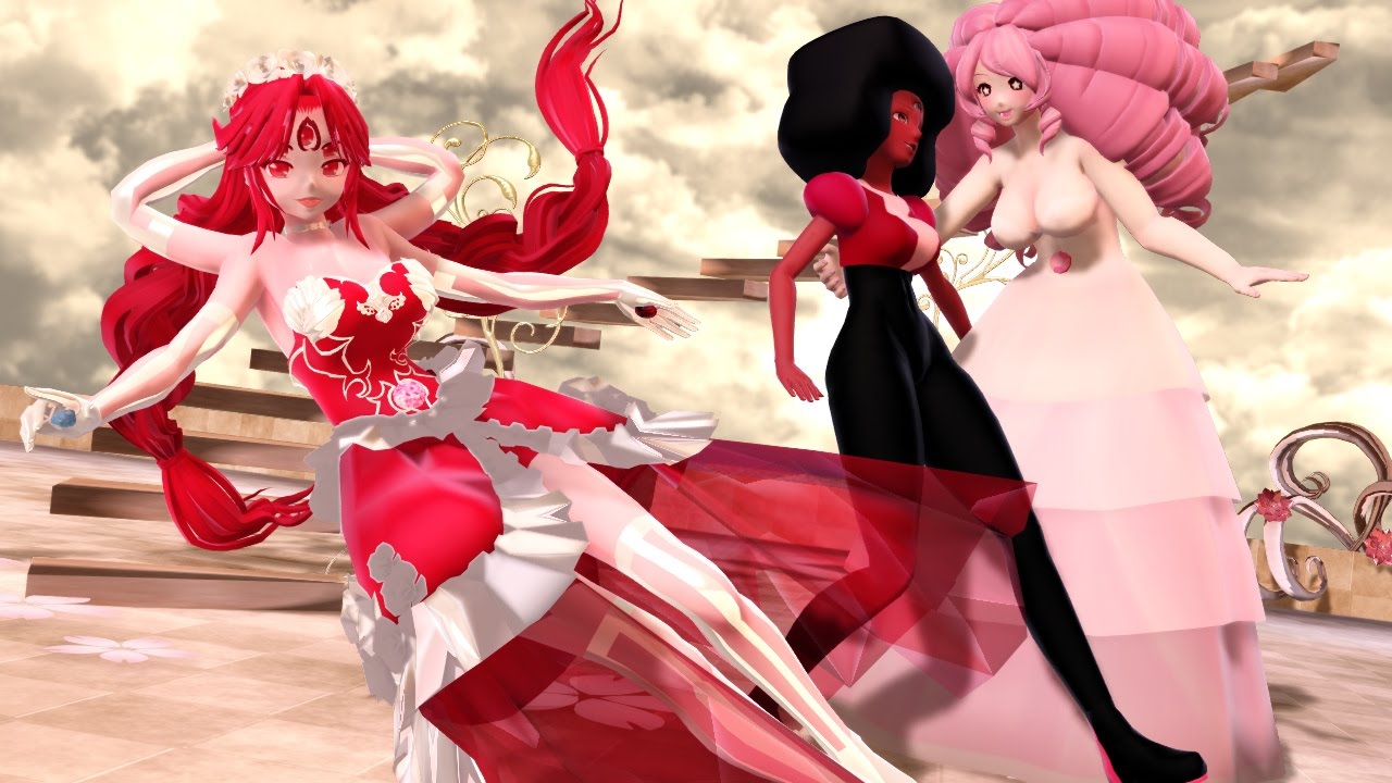 Steven Universe Rose Quartz Garnet FUSION animation Rubellite steven-universe-rose-quartz-garnet-fusion-animation-rubellite