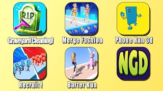 Graveyard Cleaning!, Merge Fashion, Phone Run 3d, Recruit !, Barter Run | New Games Daily screenshot 2