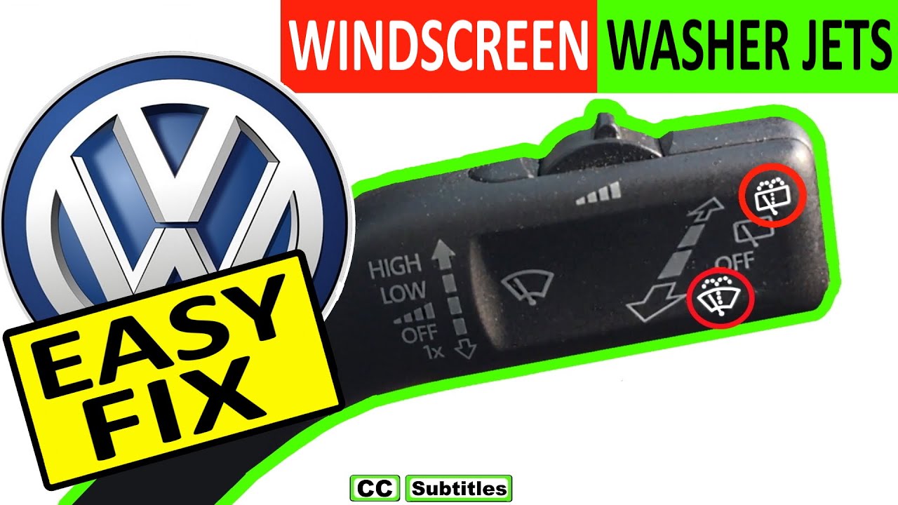 VW Windshield Washer fluid not working diagnose and Fix - YouTube