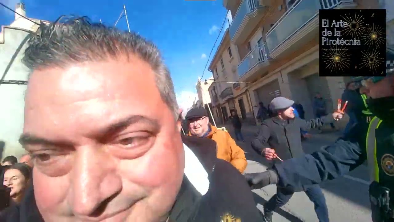 Mascletá correguda,Pobla de vaibona en honor a San Sebastián, Pirotecnia Mediterráneo (25-01-2026)