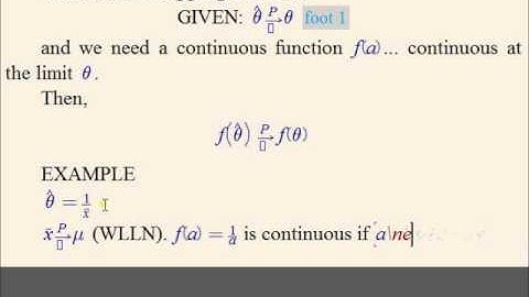 E1.11: Applying the Continuous Mapping Theorem (Econometrics Math)