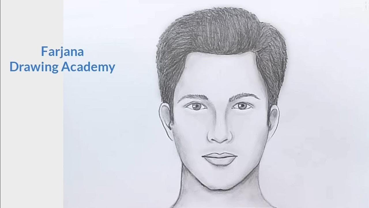 Portrait of a young manhow to draw a realistic male face step by step   good day size A4 pencil 4B 2B B HB youtube  httpswwwyoutubecomchannelUCBJ3XCIrkZ2p7JK14sz6tKg instagram  By  Moller art 