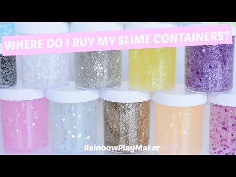 WHERE I BUY MY SLIME CONTAINERS JARS!!! + SLIME & GLITTER GLUE GIVEAWAY CLOSED!