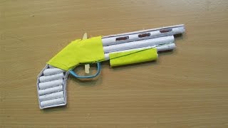 How to Make a Paper Gun (1887)that shoots Rubber Bands - Easy Tutorials