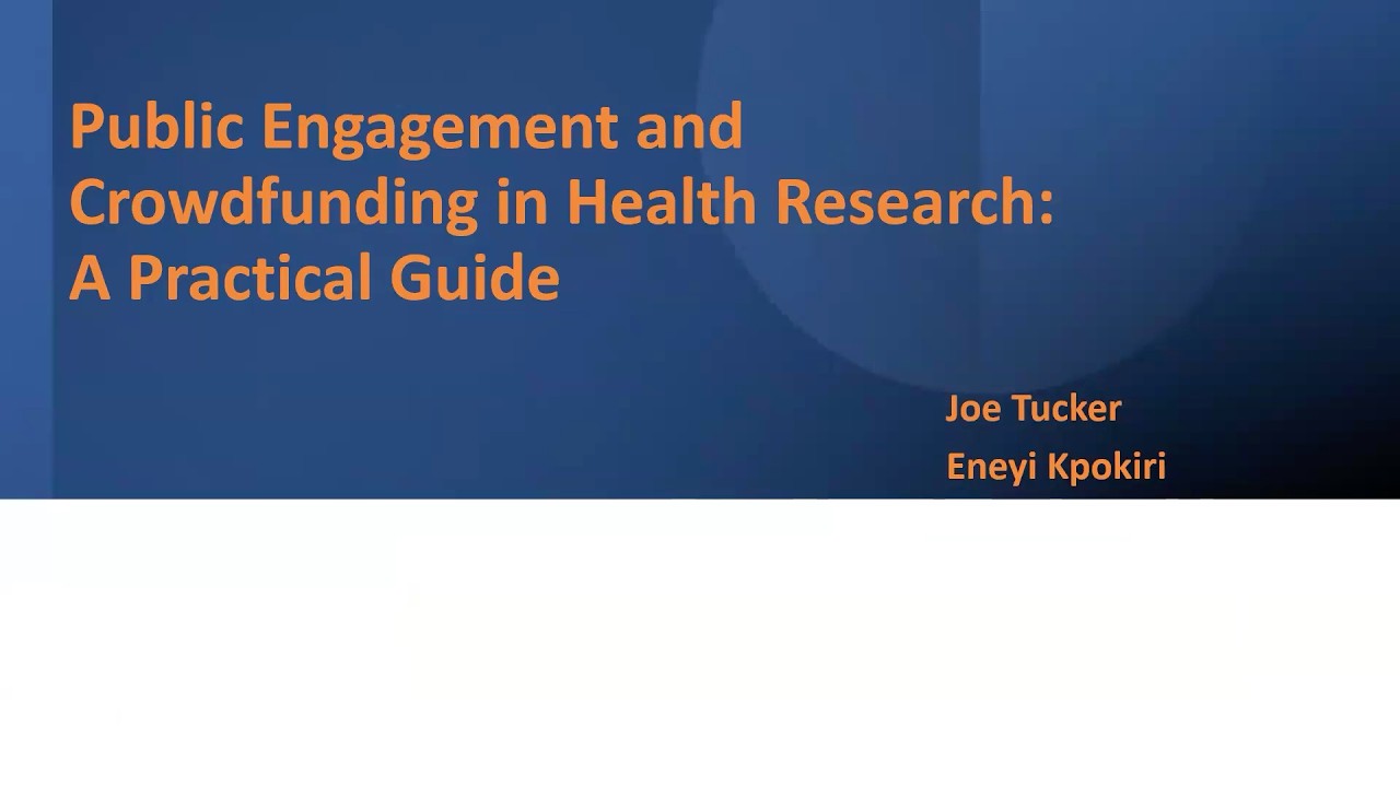 lecture 8: Public Engagement and Crowdfunding in Research - YouTube