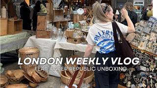 London Flea Market Haul +| Paper Republic Unboxing  Weekly Vlog