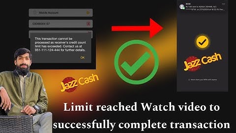 jazzcash limit full how to successfully send money and other account