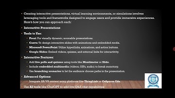 Creating interactive presentation