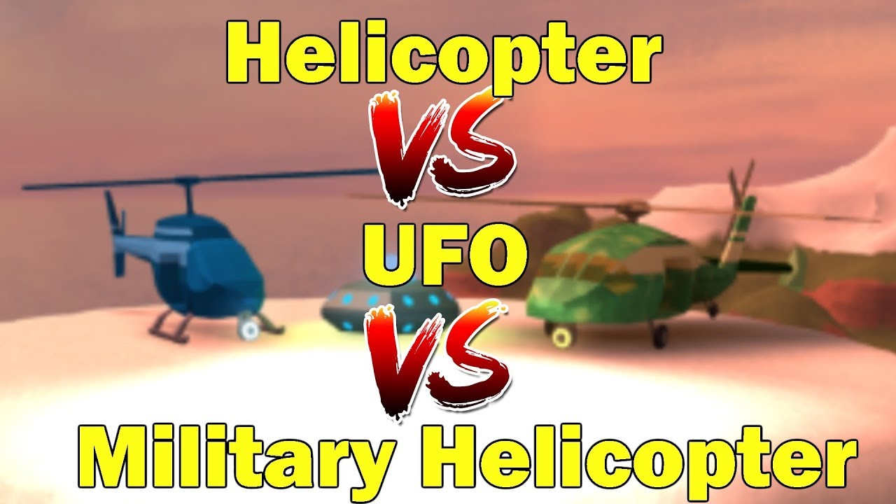 Speed Test Military Helicopter Vs Ufo Vs Default Helicopter