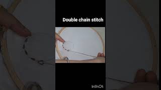 Double Chain Stitch Hand Embroidery | Easy Embroidery Tutorial #shorts