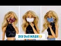 DIY Barbie Doll Face Mask😷 + How To Put Them On Your Doll! (Surgical Mask)