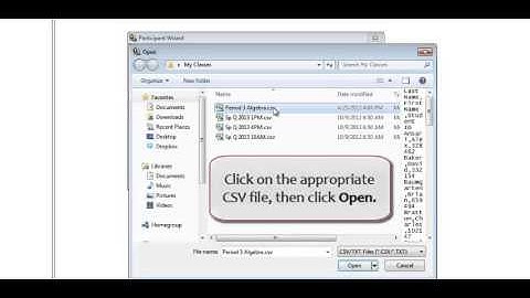 Importing a CSV File