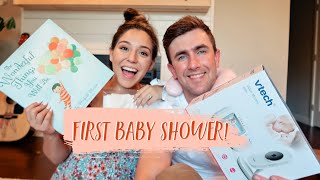 BABY SHOWER IN TEXAS + OPENING OUR GIFTS