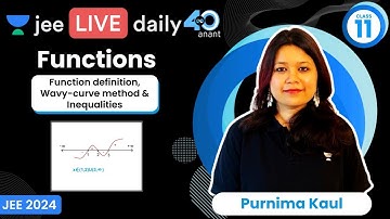 Functions L2 | Functions, Wavy-curve method & Inequalities | #jee2024 #jee2025 #purnimakaul
