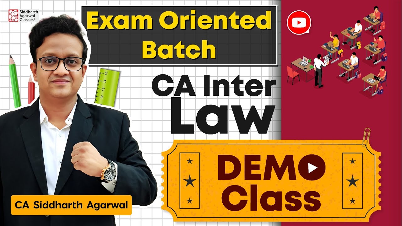 Exam Oriented Batch Demo Class | CA Inter Law 2.0 (50 Hours) | May 25 ...