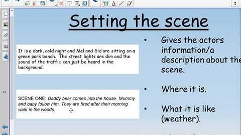 English 5 1 20 Features of a playscript