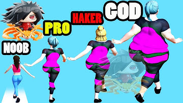 NOOB vs PRO vs HACKER vs GOD in Body Boxing Race 3D