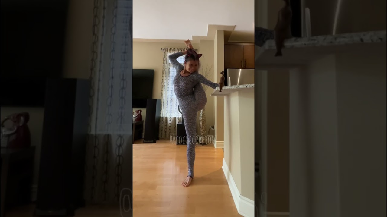 Standing up hip stretching