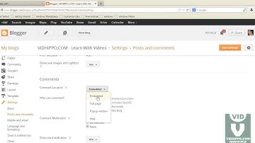 Blogger in Urdu - Class 20 - Settings - ViDHiPPO.COM