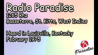 Radio Paradise, 1265 khz, Basseterre, St. Kitts, West Indies, February 1975 screenshot 3