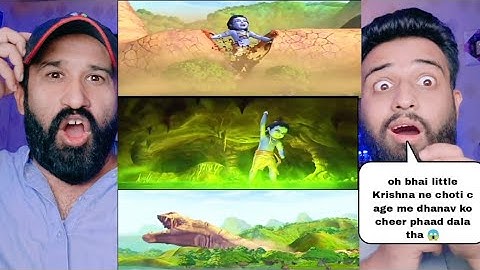 Little Ktishna Episode 3 Part 2 | Little Krishna Intense Fight With Dhanav | Pakistani Reaction |