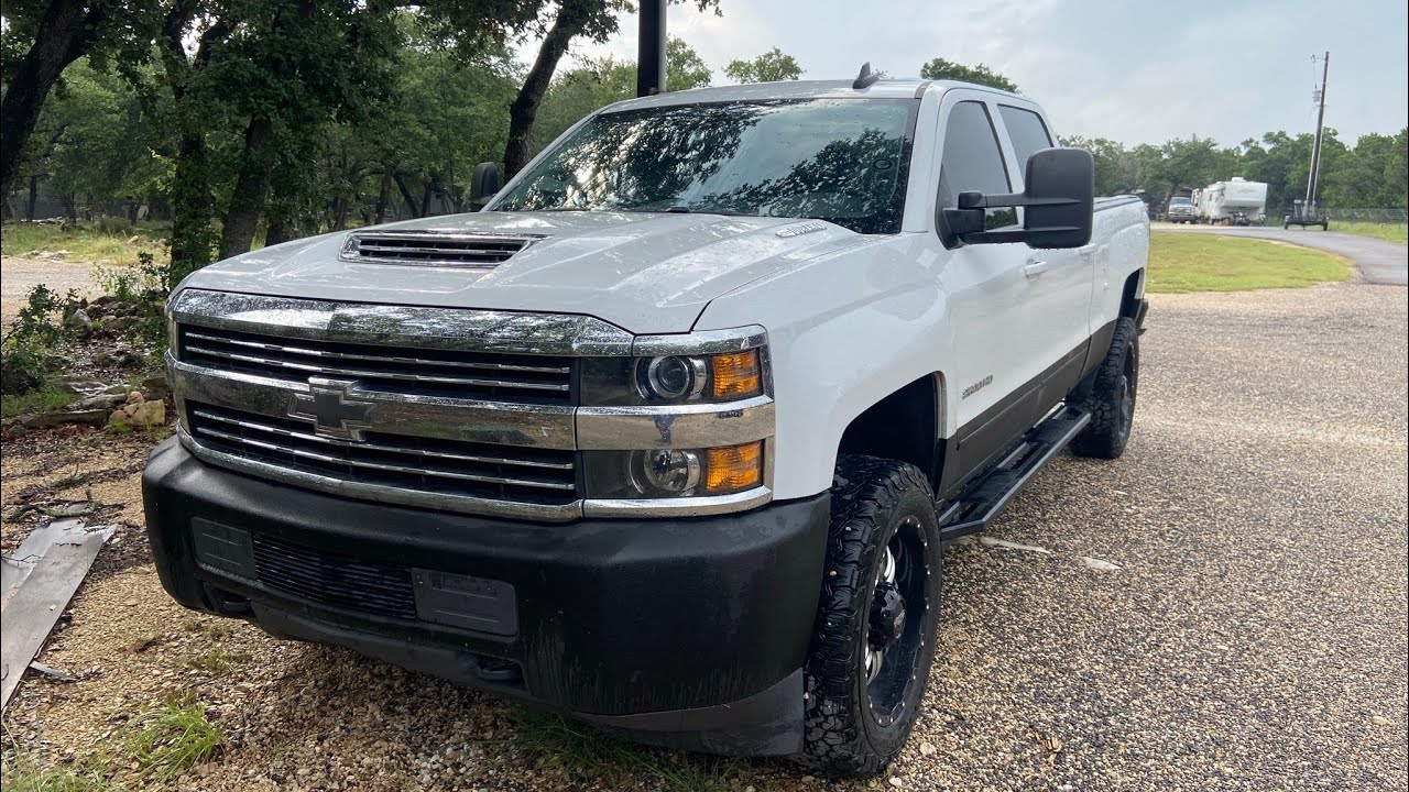 2017 Chevy Silverado 2500hd 5th wheel rail kit install - YouTube
