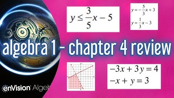 Algebra 1 - Chapter 4 Review - Pearson enVision Common Core 2018 Systems of Equations & Inequalities