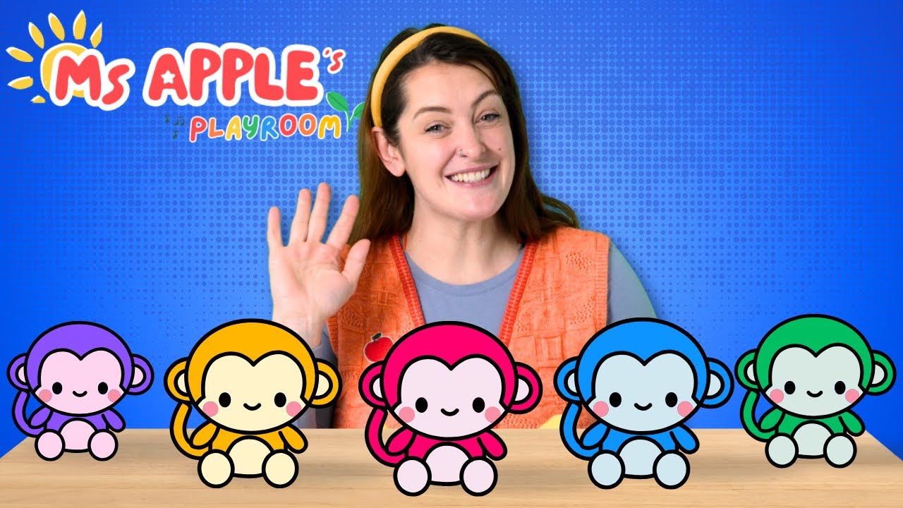 Обучение малышей | Счет, цвета и эмоции | Пять маленьких обезьянок | Развивающая игрушка