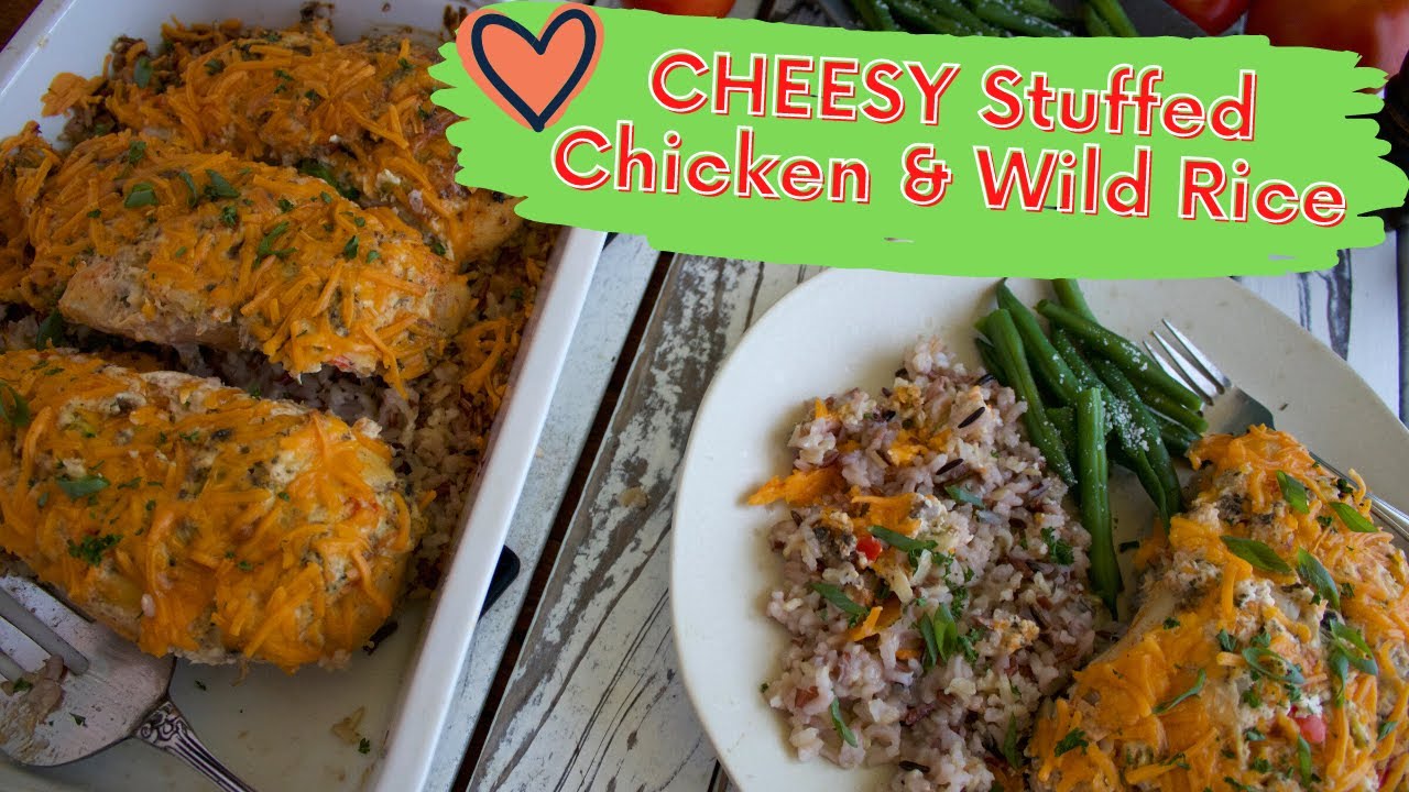 Super EASY Cheesy Stuffed Chicken & Wild Rice Recipe!! YouTube
