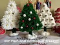 DIY Yarn and Cottonball trees