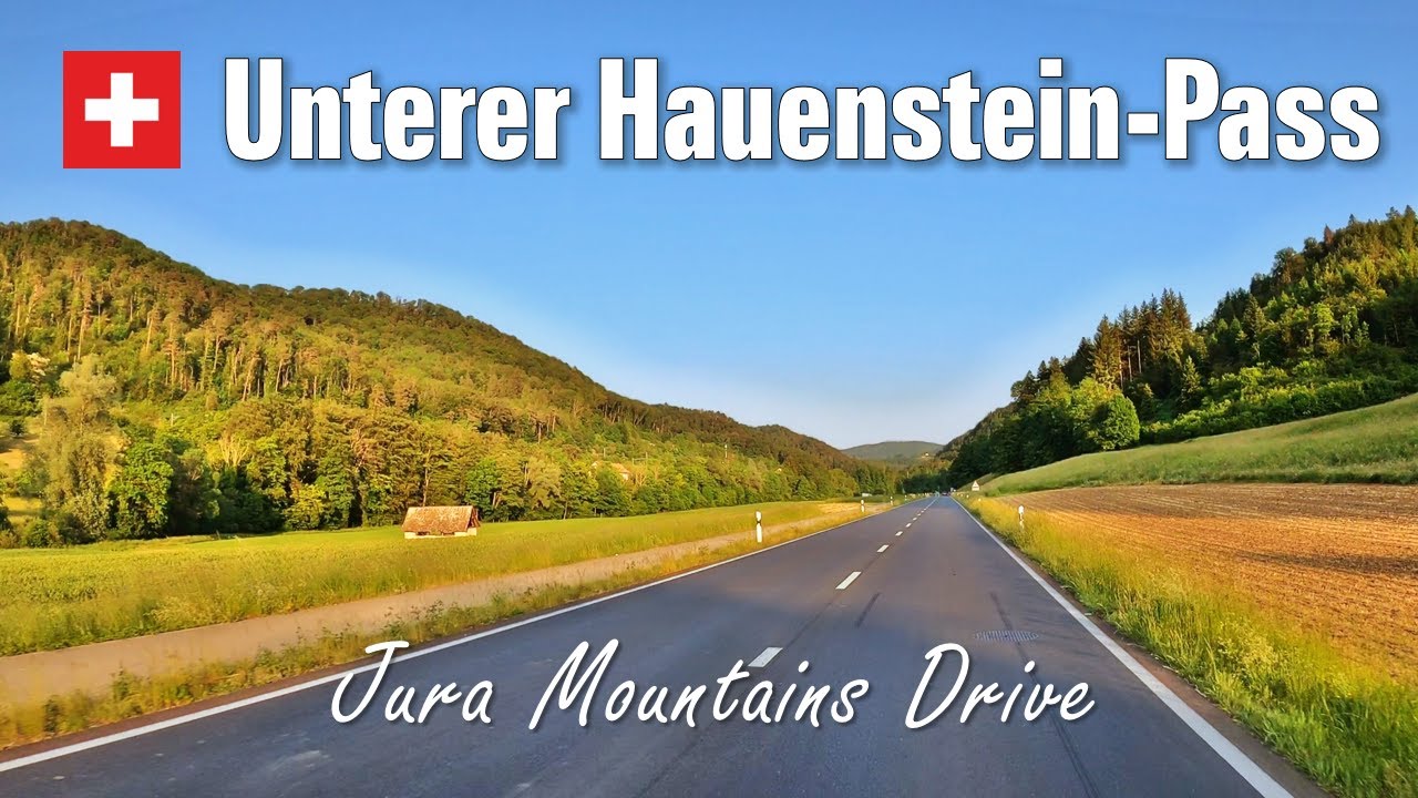 Unterer Hauenstein-Pass | Evening Drive in Golden Light • Jura Mountains Switzerland 🇨🇭 [4K]