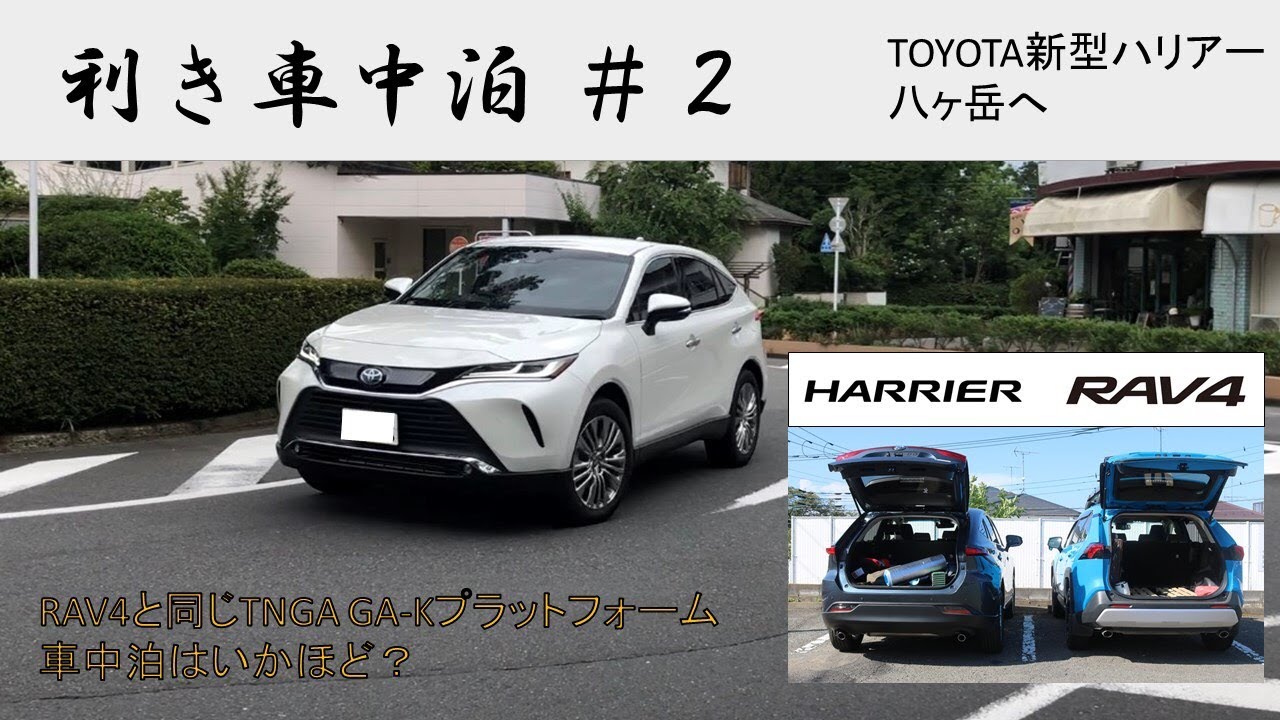 利き車中泊 2 Toyota Harrier Venza 車中泊レビュー Rav4の兄弟 Youtube