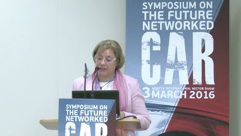 Eva Molnar, Director, Sustainable Transport Division, UNECE @ Symposium on The FNC 2016