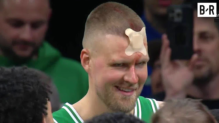 Kristaps Porzingis Got Busted Open From an Elbow, Then Returned With a Bandage on His Head