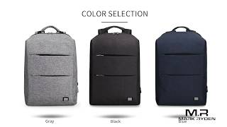 MarkRyden バックパック 15.6インチノートパソコン USB充電ポート 防水素材