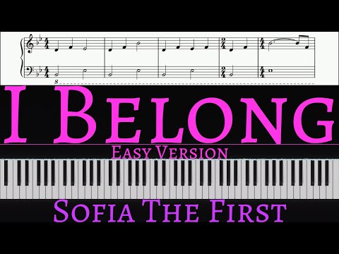 Disney Jr.'s Sofia The First "I Belong" Song | EASY piano cover by Pianotato