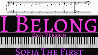 Disney Jr.'s Sofia The First I Belong Song | EASY piano cover by Pianotato