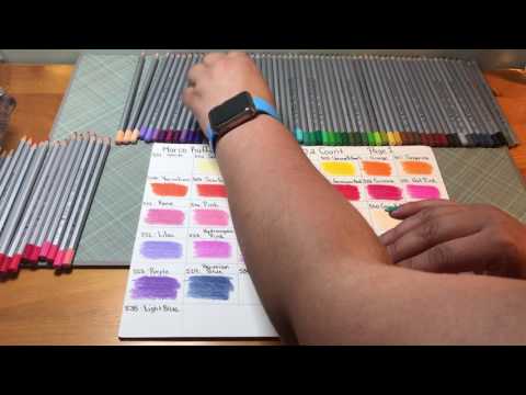 Marco Raffine Colored Pencils Color Chart