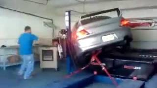 Dyno Fail. 450Hp Evo Slides Off Dyno