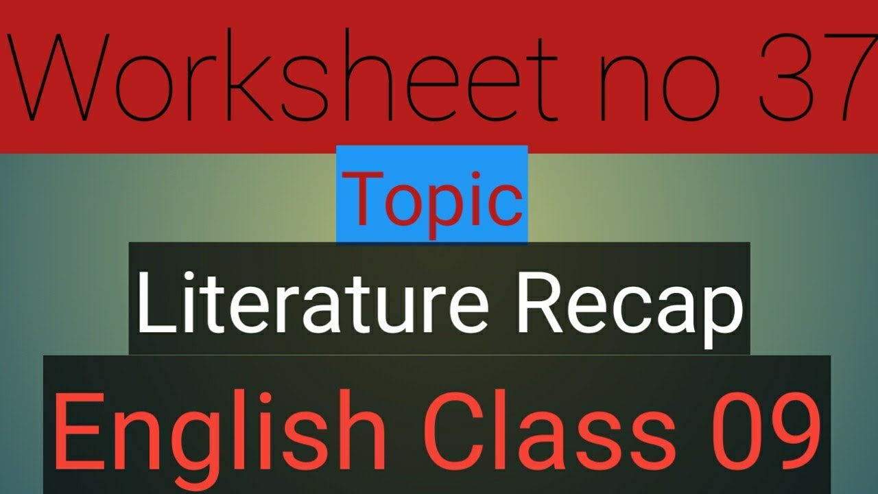 9th-class-english-worksheet-no-37-29-09-2020-directorate-of-education-delhi-youtube