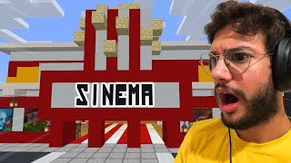 MİNECRAFT'ta SİNEMA YAPTIM!! (Çalışıyor film izledim) Bölüm 21